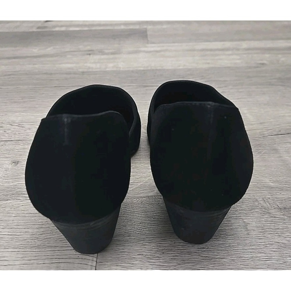 Eileen Fisher Hilly Wedge D'orsay Pump Women's Black Suede Slip-On Heels Sz 9.5 - Picture 3 of 5